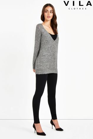 Vila V-Neck Knit Top